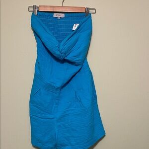 Envy Turquoise Strapless Dress